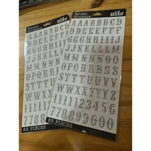 Sticko Alphabet Stickers-Carnival Silver Lot Of 2. 166 Pieces. NIP. Crafting